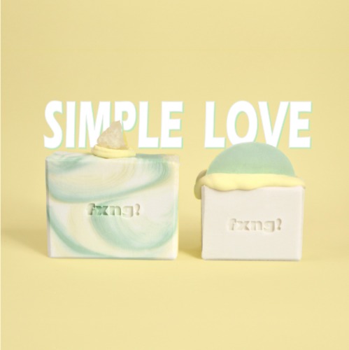 [퐁Fxng]Simple Love SET (비누 2개, 비누 망, 선물 상자, 엽서, 종이 가방)-비보트