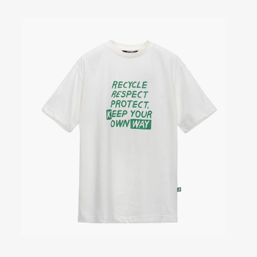 아미아블 친환경 레터링 반팔 티셔츠-비보트