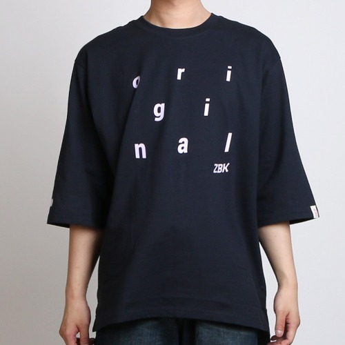 [100% 오가닉] ZBK GRAPHIC 7부 티셔츠 NAVY-비보트