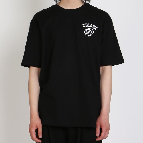 [100% 오가닉] OX ARCH SMALL GRAPHIC 반팔 티셔츠 BLACK-비보트