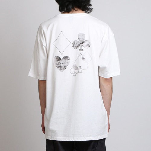 [100% 오가닉] TRUMP NINE GRAPHIC 반팔 티셔츠 WHITE-비보트
