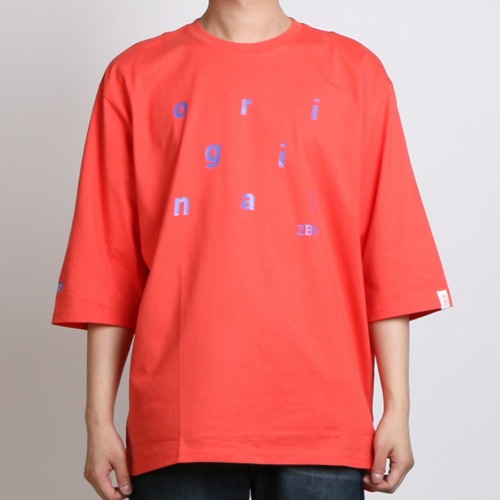 [100% 오가닉] ZBK GRAPHIC 7부 티셔츠 CORAL-비보트