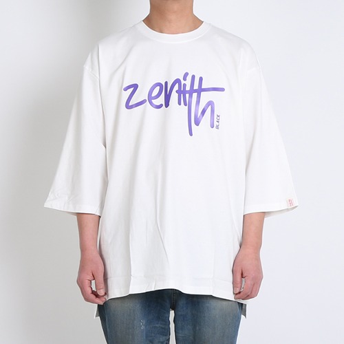 [100% 오가닉] ZENITH LOGO 7부 티셔츠 WHITE-비보트