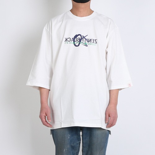 [100% 오가닉] OX EMOJI 7부 티셔츠 WHITE-비보트