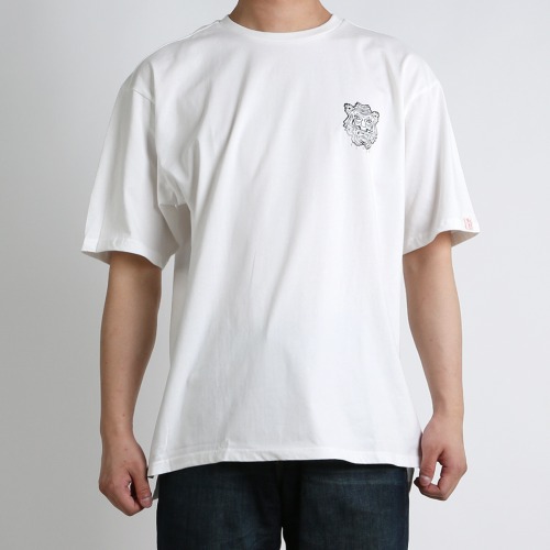 [100% 오가닉] 12GODS FACE CMYKW 반팔 티셔츠 WHITE - GREYSCALE-비보트
